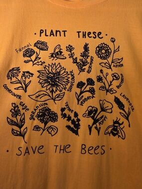 Save The Bees Graphic Tee - Orange